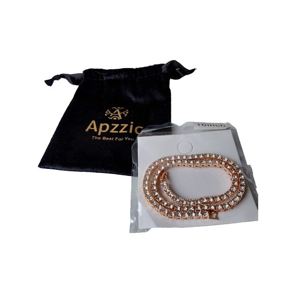 Apzzic Jewelry - Apzzic 16 in. Rose Gold Cubic Zirconia